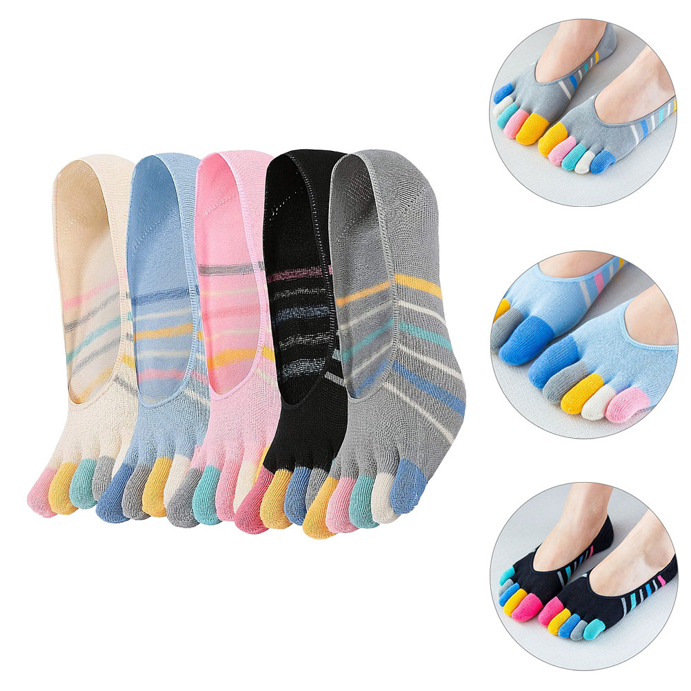 5Pairs Women Finger Toe Socks  - Invisibility Sock Loafer ulasan dan harga