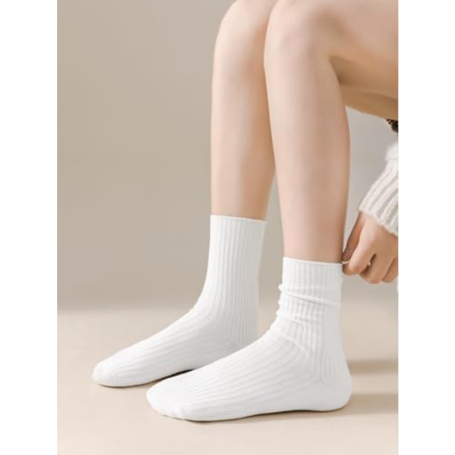 DOKUTOKU Womens Crew Socks Siz - Cotton Crew Sock Pack ulasan dan harga